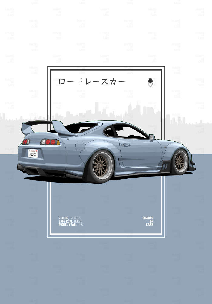 ロードレースカー ("Road Racecar") | JDM Automotive Poster