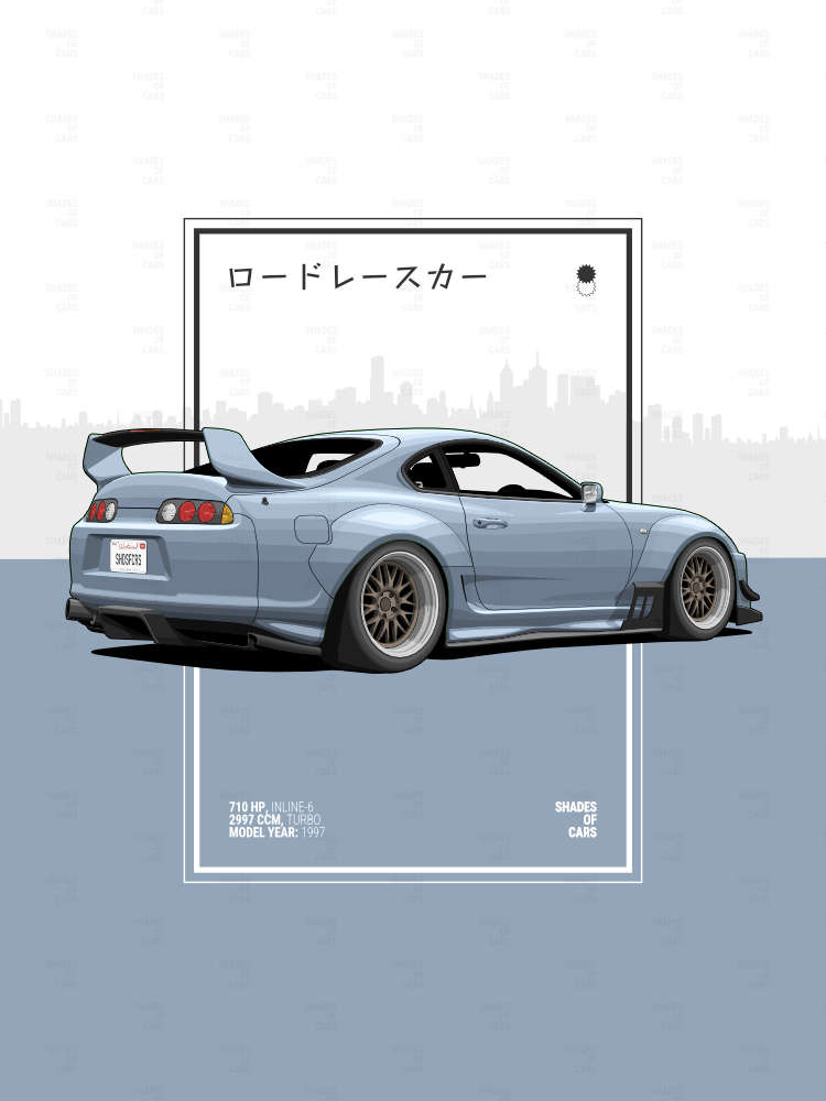 ロードレースカー ("Road Racecar") | JDM Automotive Poster