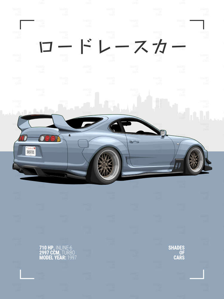 ロードレースカー ("Road Racecar") | JDM Automotive Poster