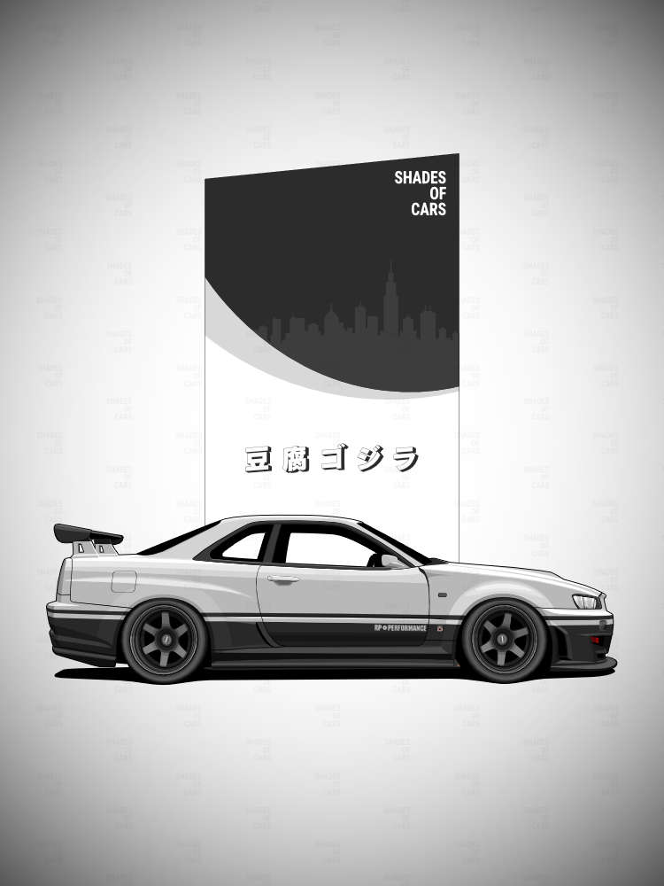 豆腐ゴジラ ("Tofu Godzilla") | JDM Automotive Poster