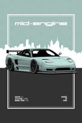 MID-ENGINE | JDM Automotive Poster