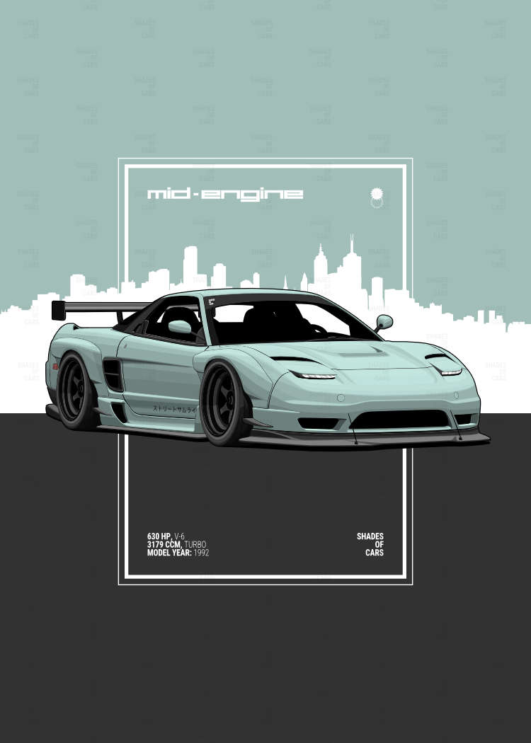MID-ENGINE | JDM Automotive Poster