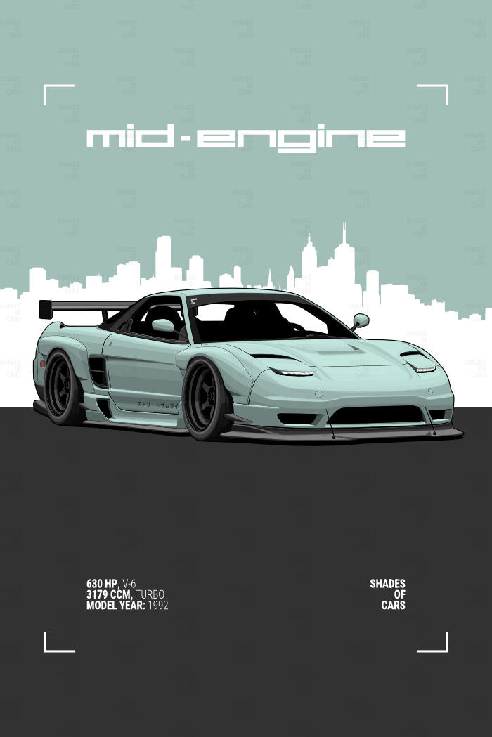 MID-ENGINE | JDM Automotive Poster