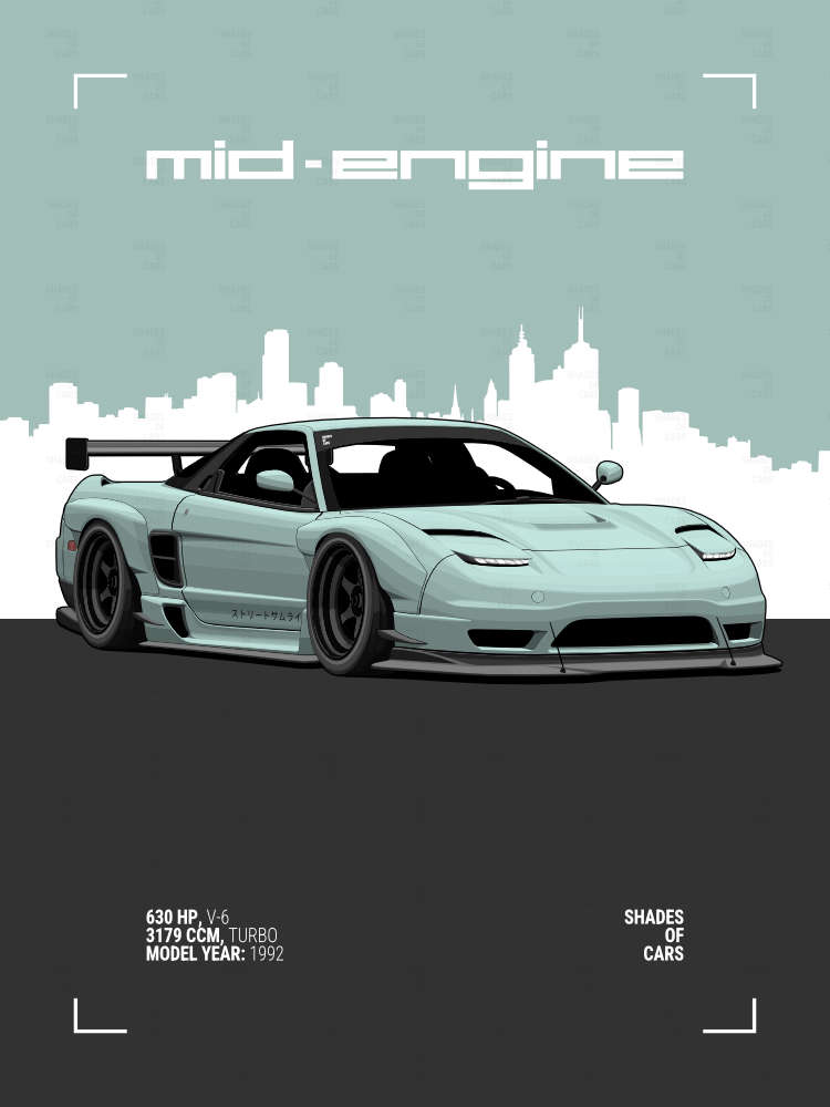 MID-ENGINE | JDM Automotive Poster