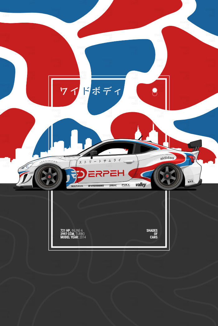 ワイドボディ ("Widebody") | JDM Automotive Poster