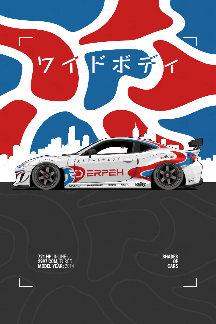 ワイドボディ ("Widebody") | JDM Automotive Poster