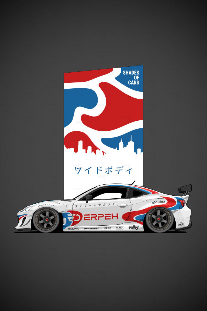 ワイドボディ ("Widebody") | JDM Automotive Poster