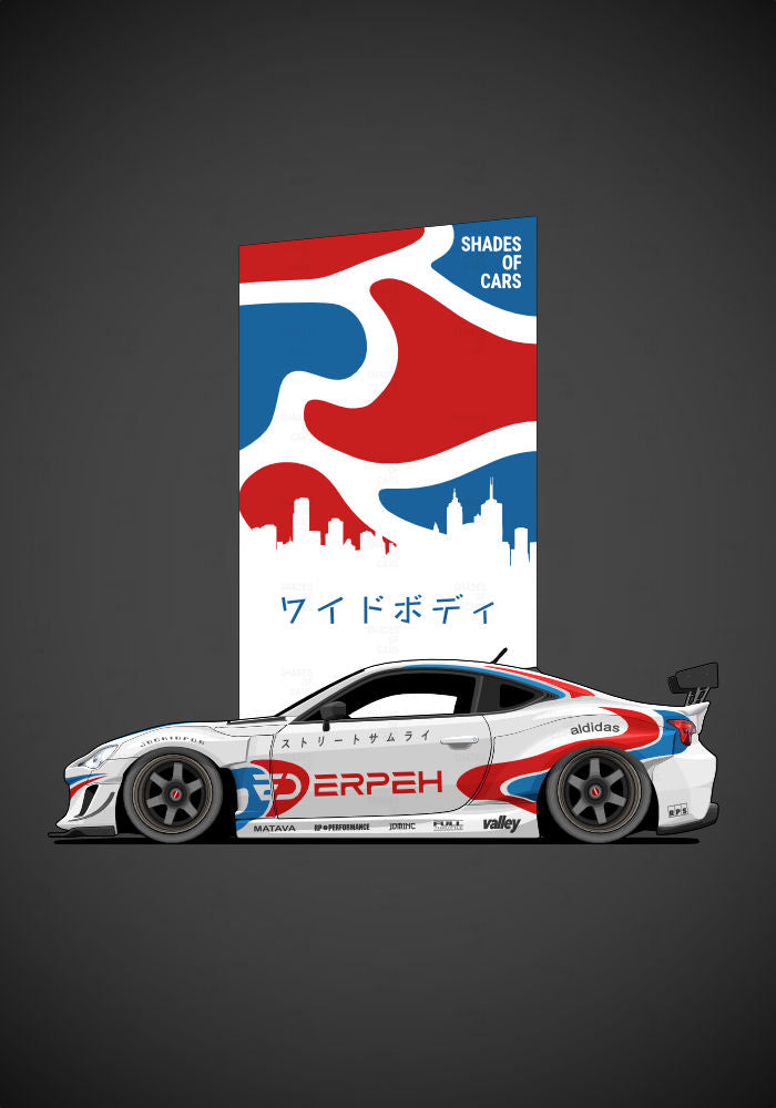 ワイドボディ ("Widebody") | JDM Automotive Poster