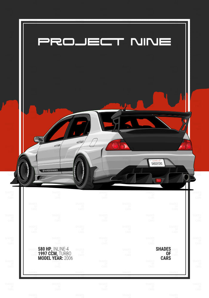 Project Nine | JDM Automotive Poster