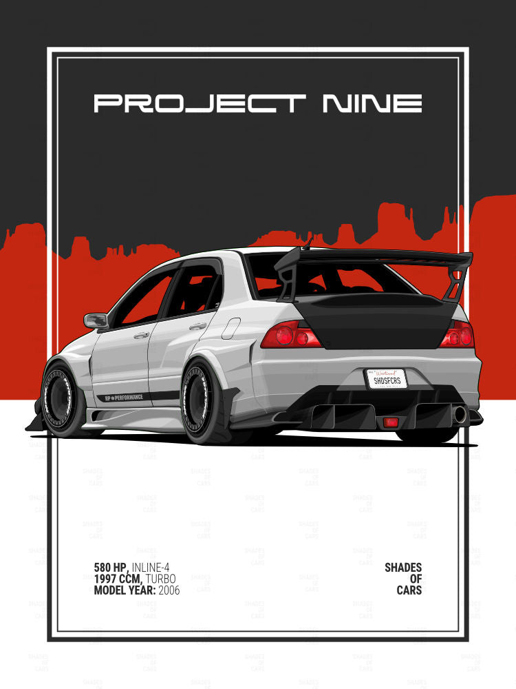 Project Nine | JDM Automotive Poster