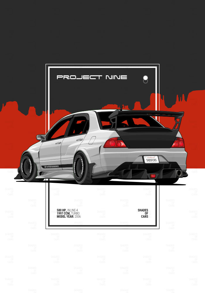 Project Nine | JDM Automotive Poster
