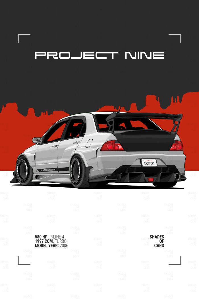 Project Nine | JDM Automotive Poster