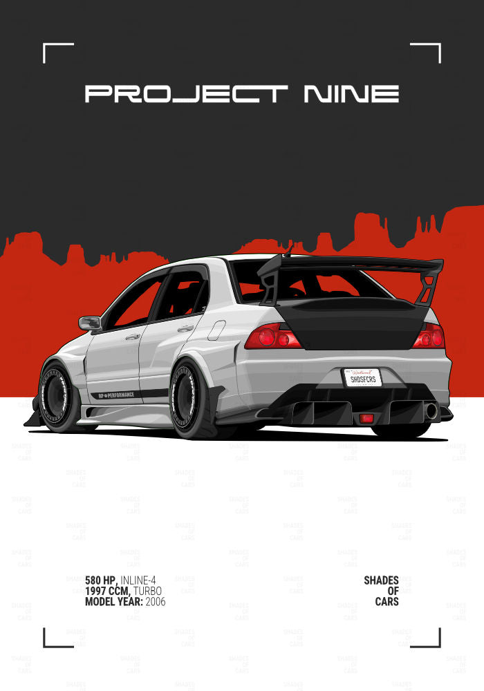 Project Nine | JDM Automotive Poster