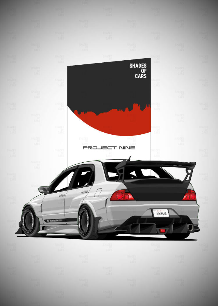 Project Nine | JDM Automotive Poster