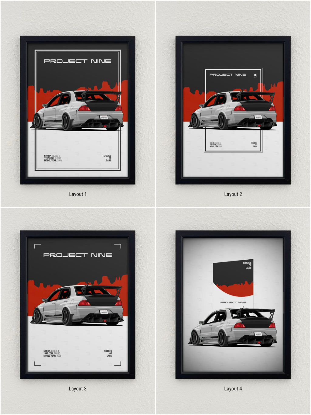 Project Nine | JDM Automotive Poster