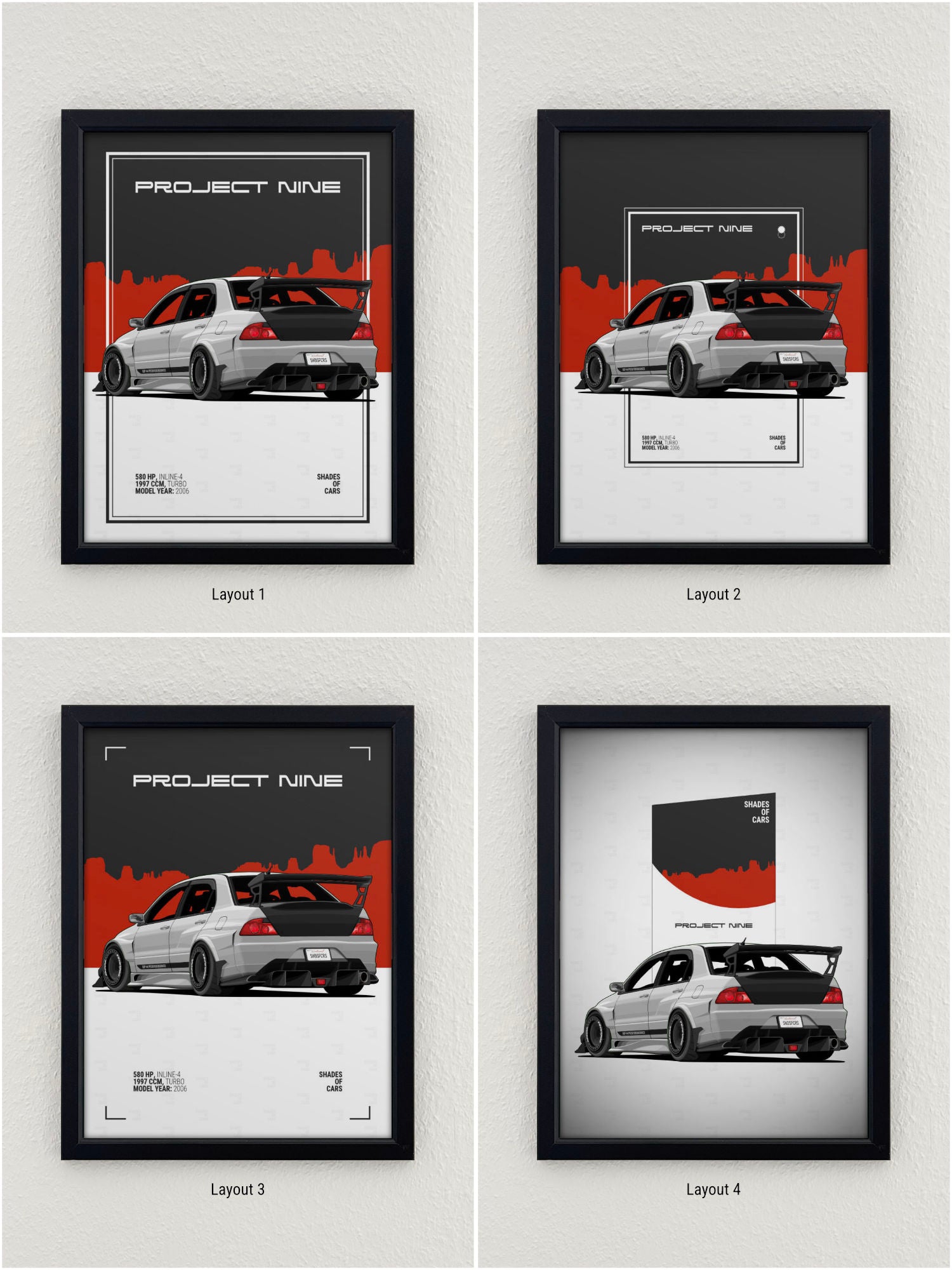 Project Nine | JDM Automotive Poster