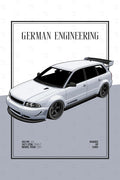 German Kombi Power | Automotive Poster