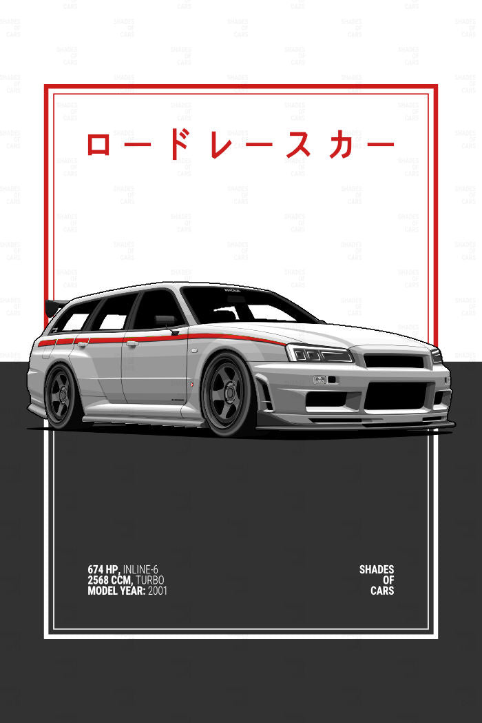 JDM Wagon Legend | Automotive Poster