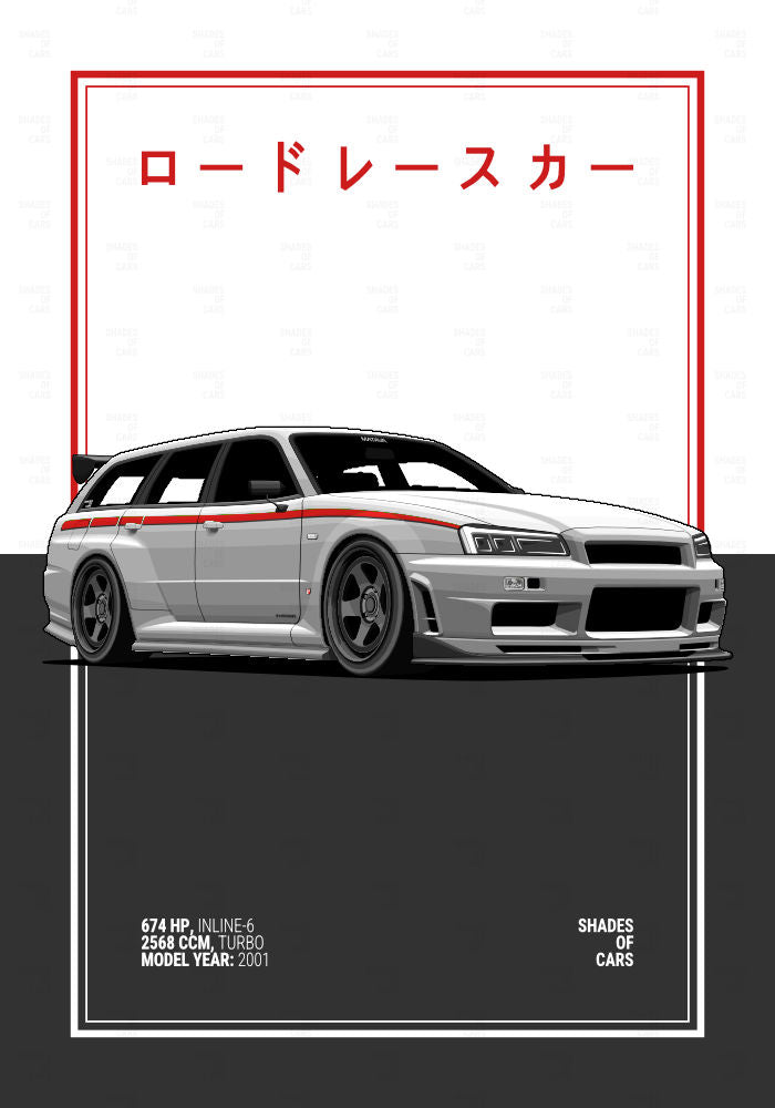 JDM Wagon Legend | Automotive Poster