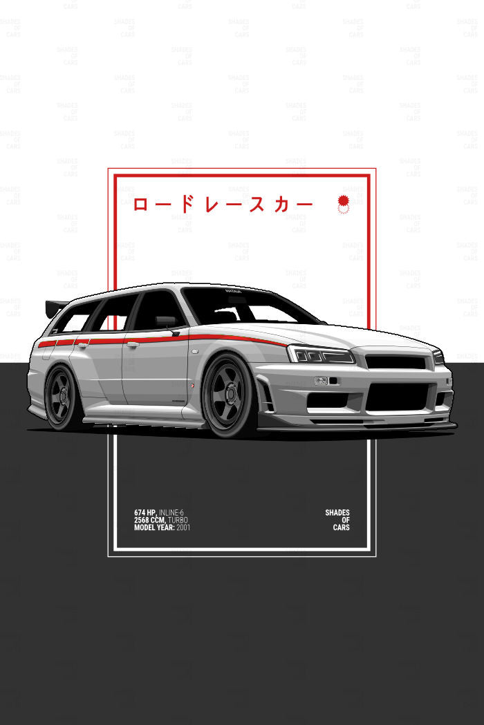 JDM Wagon Legend | Automotive Poster