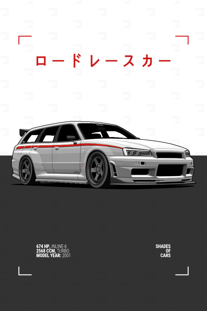 JDM Wagon Legend | Automotive Poster