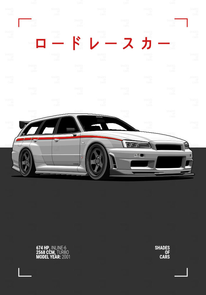 JDM Wagon Legend | Automotive Poster