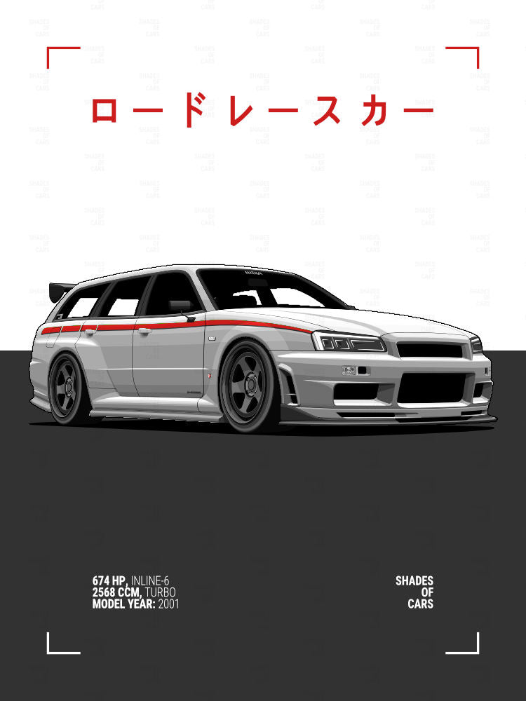 JDM Wagon Legend | Automotive Poster