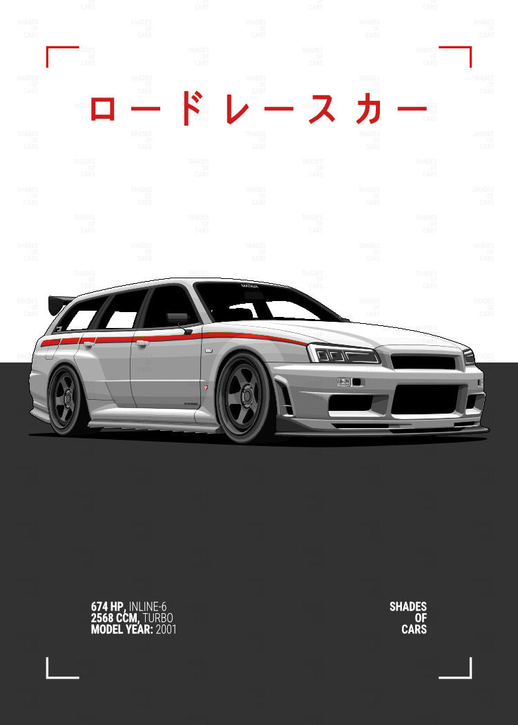 JDM Wagon Legend | Automotive Poster