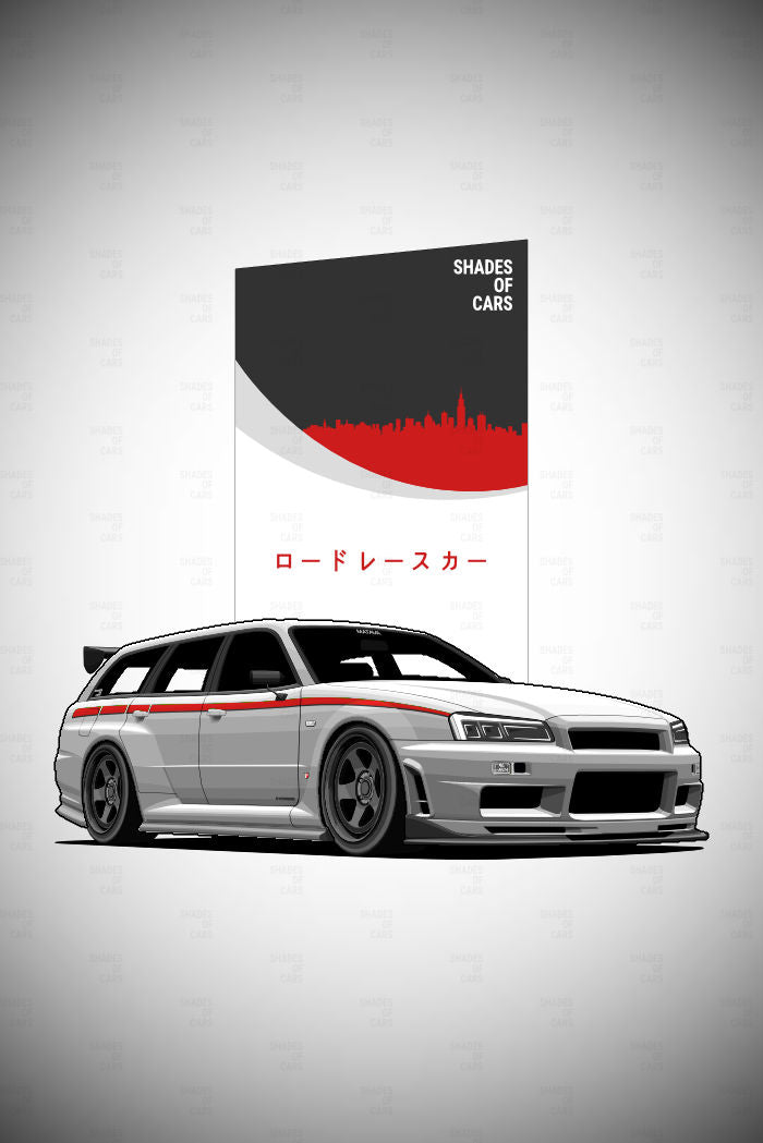 JDM Wagon Legend | Automotive Poster