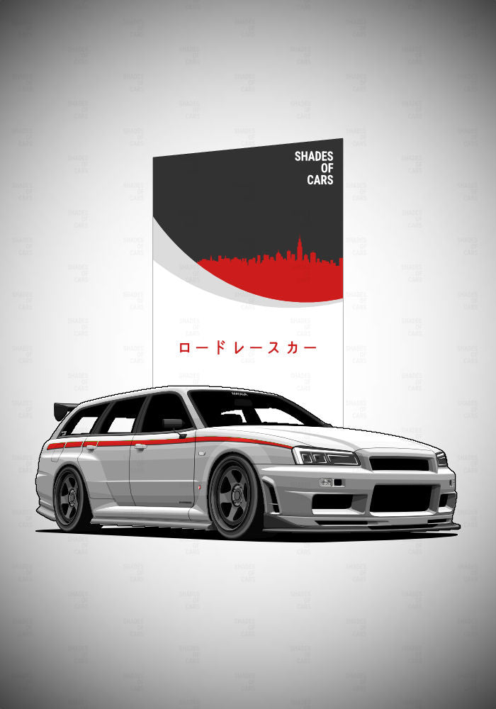 JDM Wagon Legend | Automotive Poster