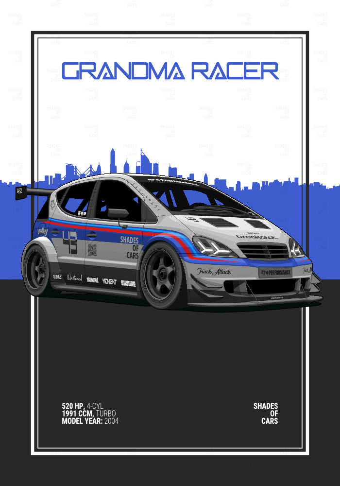 GRANDMA RACER | Automotive Poster