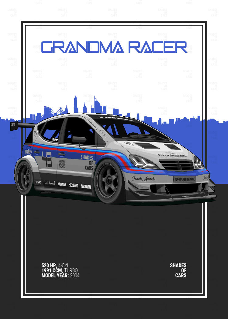 GRANDMA RACER | Automotive Poster