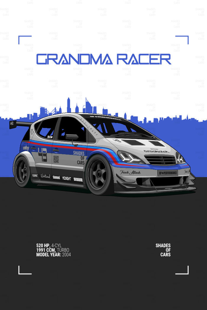GRANDMA RACER | Automotive Poster